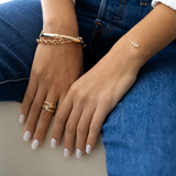 Brazalete Liso Oval - Gold