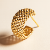 Argollas Woven Luxe Gold