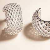 Argollas Woven Luxe Silver