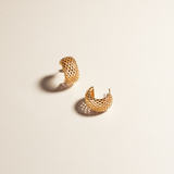 Argollas Woven Luxe Gold