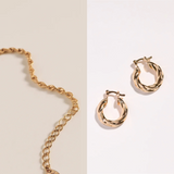 Conjunto Pulsera y Argolla Twist