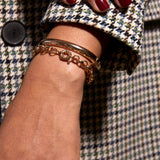 Brazalete Liso Oval - Gold